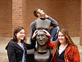 The Thinker.  Kirsten, Dan, Erica.