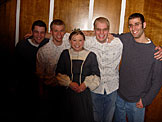 Christy with the fanboys.  Sam, Jeremy, Kelby, Dan