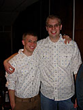 Jeremy and Kelby sporting their new uniforms.