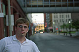 Tyler with Busch Stadium in the background.