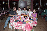 Morgan, Tyler, Dan, Sarah, and Gab chillin at Bandana's.  We were all quite travel weary by this point.  I do believe that our waitress found us to be a little annoying.