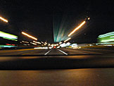 The lights of St. Louis...detour style.  Kyle and Dan get distracted with the camera while everyone else sleeps.