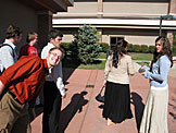 Mark, Michael, Kyle, Abe, Erica, and Kirsten head home after church.