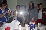 Erica, Mark, Dan, Kirsten, and Ruthie get ready for their picture session.