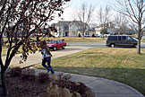 Katy goes running after the Oreo truck.