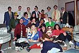 Group photo after the "Valentines Dinner" / Dress-up Party. -|- 
Row 1: Anna Roggow, Amy Donnenwerth, Karina Peake, Christy Miller, Rebeckah -|- 
Row 2: Michael Miller, Ruthie Kaufman, Natalie Peake, Shannon Fiechter -|- 
Row 3: Jonathan Wales, Erica Sauder, Kirsten Sauder, Katy Schlipf, Kristi Schlipf -|- 
Row 4: Kyle Fiechter, Paul Barrett, Abe Habegger, Mark Miller, Jon Peake, Warren Kittler, Dan Schafer, Jeremy Reinhard