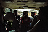Jeremy, Kristi, and Kyle ride up front first on the way home.
