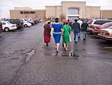 The whole gang gets ready to storm the Oak Glen mall.