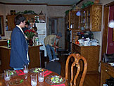 Kyle cannot wait for Dan to get the lasagna out.  Let's eat.