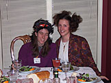 Anna and Ruthie smile about the salad.