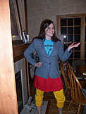 Kirsten models her award winning outfit.