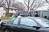 Shannon, Ruthie, Erica and Kyle get ready to load up.