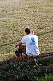 Jeremy talking on his cell phone.  Same spot as last year.