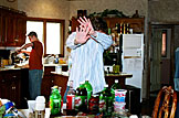 Mark is ashamed after letting the 2-liter explode on him a second time in 5 minutes.