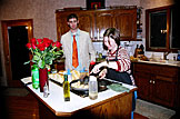Dan oversees April's chicken operation.  He followed the necessary quality assurance measures while April wasn't looking.