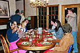 The guests in the kitchen.