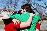 The Japan group shares a hug.  Ruthie, Erica, Mark and Kirsten.