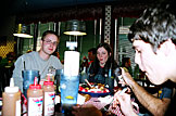 Abe, Kirsten, Dan and Kyle enjoys some great BBQ at Bandanas in St. Louis.