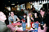 Ruthie, Shannon, Jeremy, and Erica eat some quality BBQ.