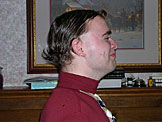 Michael the european film director shows off his wonderful hair.