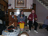 John, Kirsten, and Michael play Curses for the groups amusement.