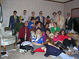 Group photo after the "Valentines Dinner" / Dress-up Party.