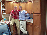 Kelby Kershner and Dan sit in the corner where all the candy is situated.  Watch out for the bowl of Mike 'n Ikes.