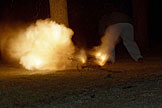 BOOOOOOOOOOM!!!!!!!!! Time lapse photography captures both cannons firing and Derrick ducking for cover.