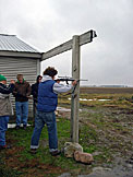 Ben shoots the semi-auto while Leo, Abe, and Jeremy try to stay warm.  Ben, you teach that can a lesson; one it won't soon forget.