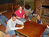Dan, Korinn, Klayton and Kailey having fun with magnets.