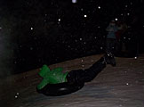 Joel Stickling flies down the hill.