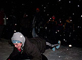 Marisa Pfister launches down the hill.