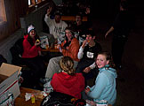 Lunch Time!!!  Shannon Fiechter, Tyler Stieglitz, Cameron Stieglitz, Kirsten and Adam Sauder, and Alyssa and Kacie Klopfenstein.